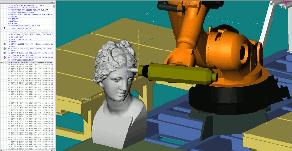 Concepção de uma estátua de Vénus através de software para o fabrico assistido por computador, tecnologia utilizada pela Sopedra em todo o processo de produção